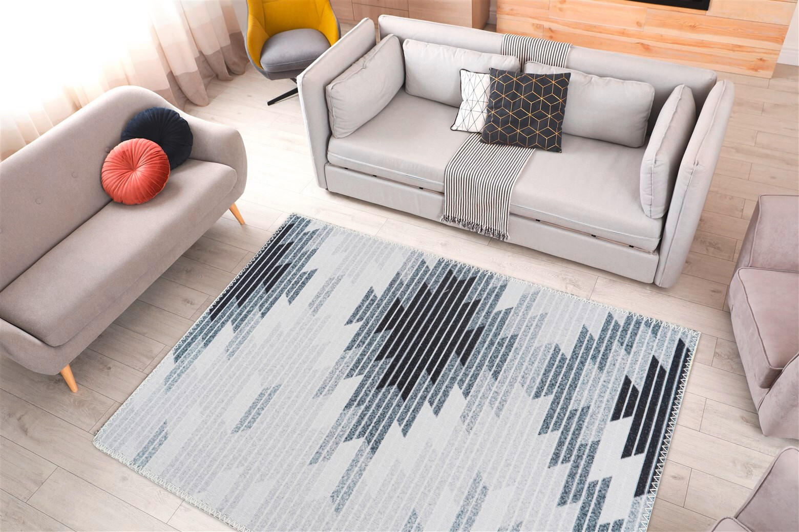 FLACHWEBETEPPICH 80/150 cm Grau  - Grau, Design, Textil (80/150cm) - Novel