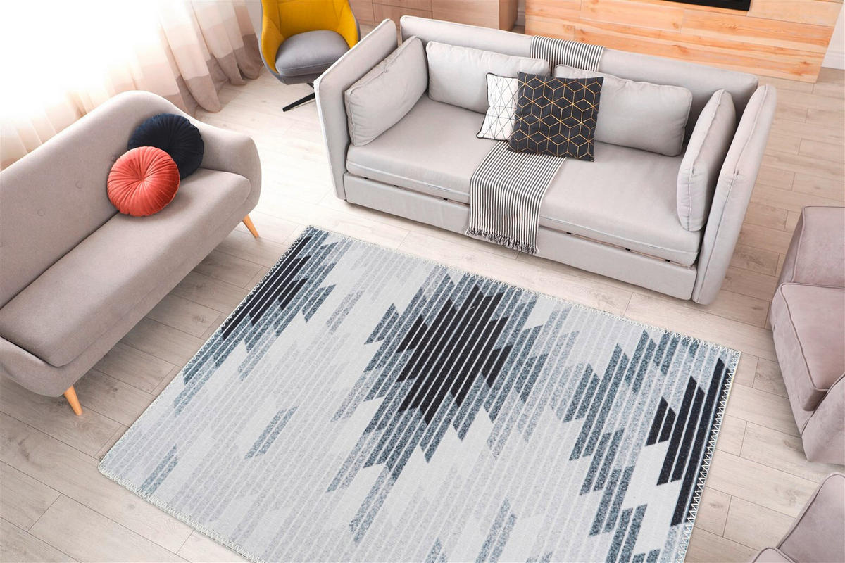 FLACHWEBETEPPICH 80/150 cm Grau  - Grau, Design, Textil (80/150cm) - Novel