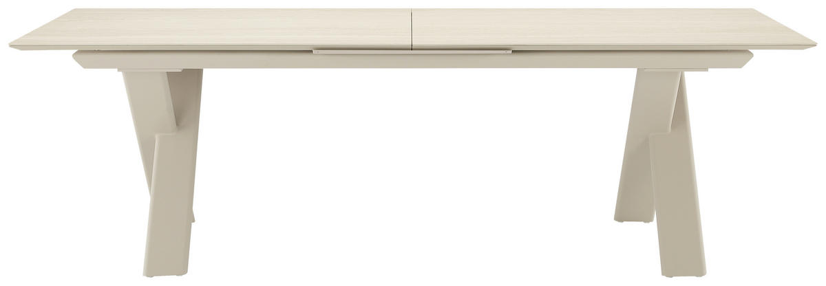 GARTENTISCH 240-300/100/74 cm Metall, Keramik rechteckig  - Sandfarben/Mokka, Basics, Keramik/Metall (240-300/100/74cm) - Zebra 