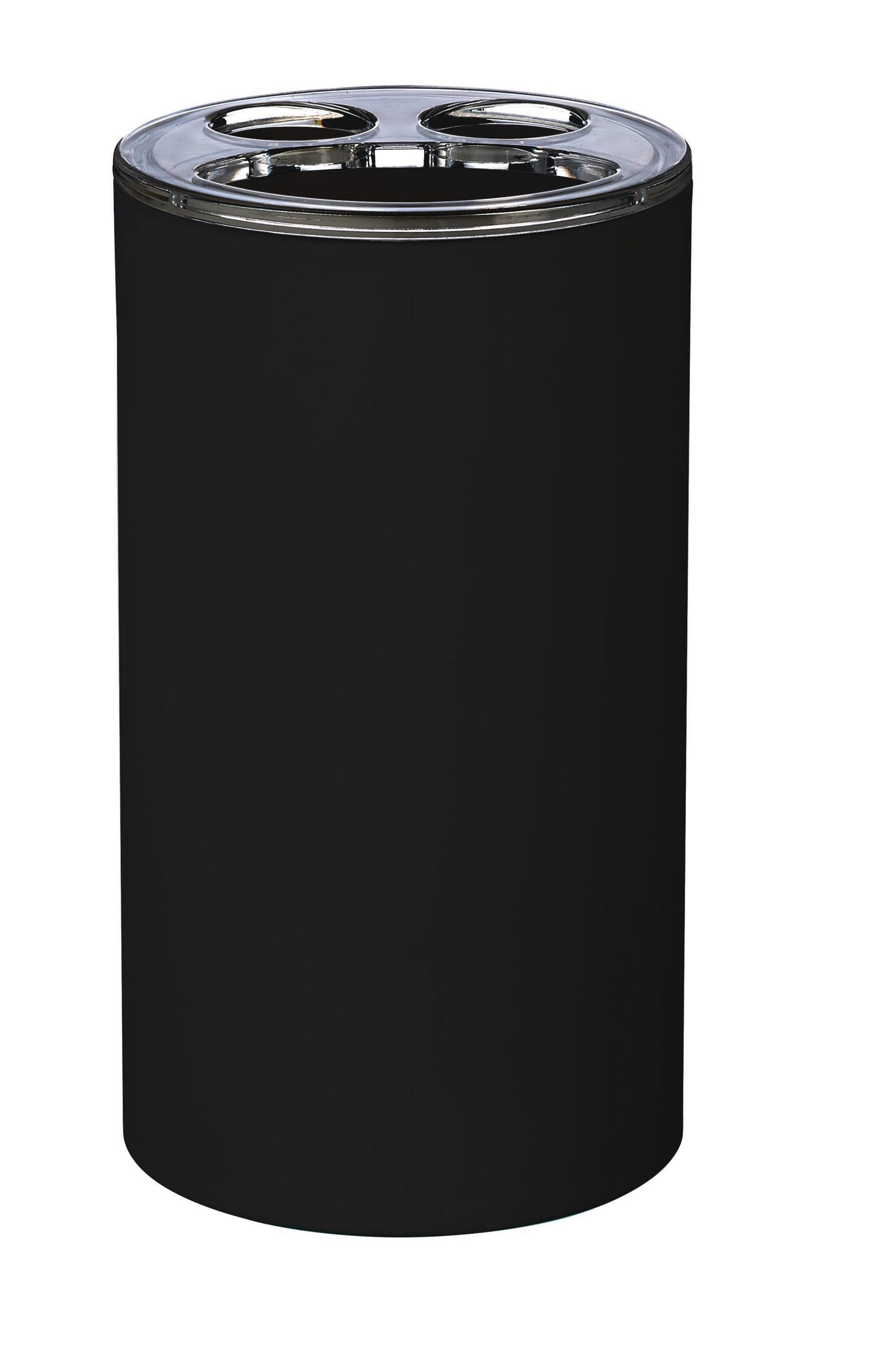 ZAHNPUTZBECHER Kunststoff  - Schwarz, Basics, Kunststoff (6,7/11,9/6,7cm) - Sadena