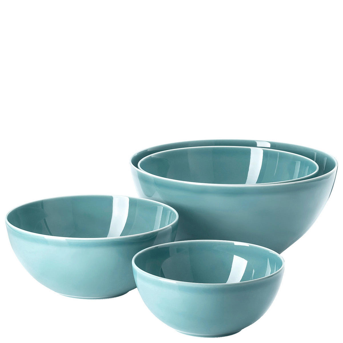 SCHÜSSELSET 4-teilig Daily Ice  37,4/29,4/28,2 cm  - Hellblau, Basics, Keramik (37,4/29,4/28,2cm) - Thomas