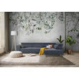 ECKSOFA Graublau Feincord  - Graublau/Schwarz, Design, Textil/Metall (280/205cm) - Xora