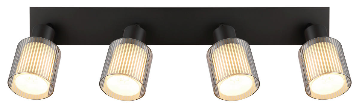 STRAHLER 56/8/18,6 cm   - Schwarzchrom/Weiß, Basics, Glas/Metall (56/8/18,6cm) - Globo