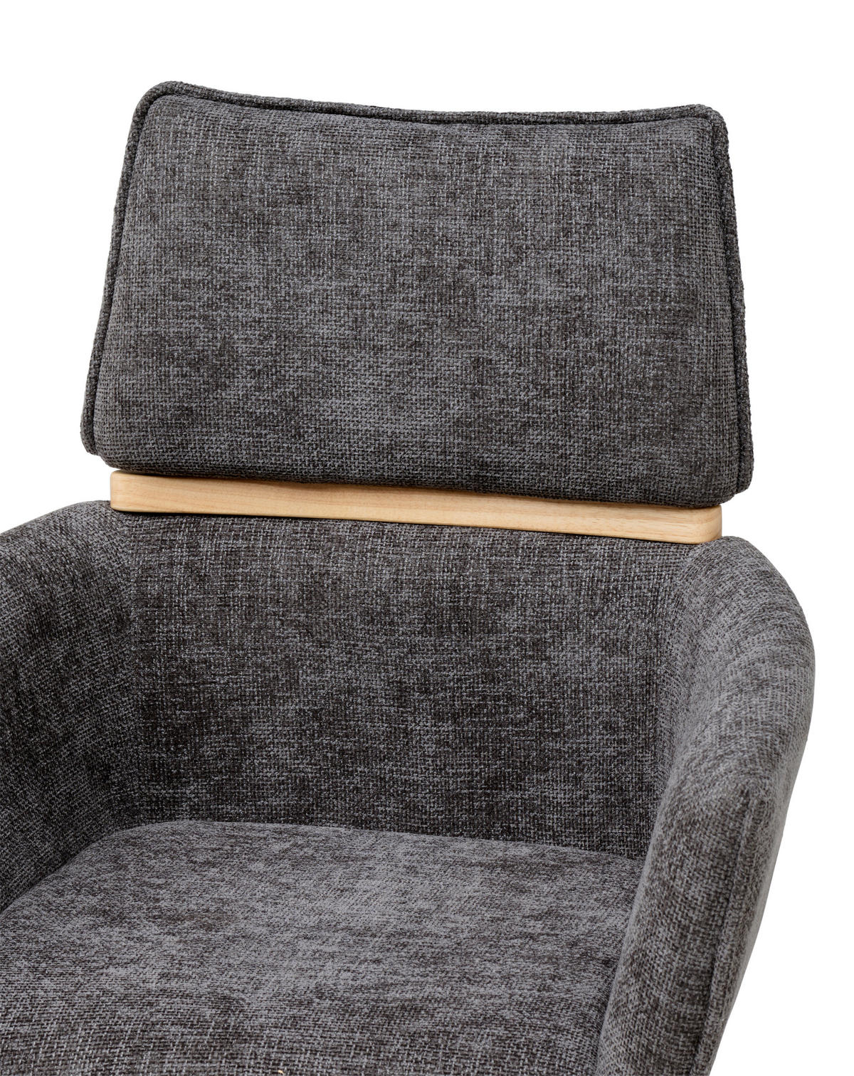 ARMLEHNSTUHL   Webstoff  - Hellbraun/Schwarz, Modern, Holz/Textil - MID.YOU