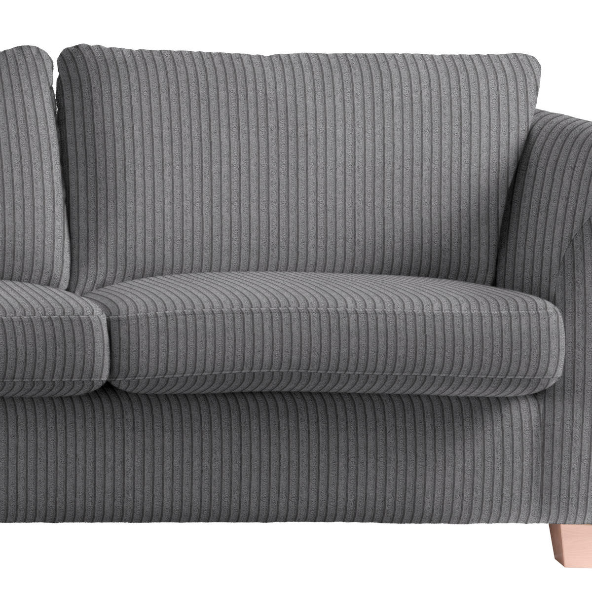 3-SITS SOFFA i manchester mörkgrå  - mörkgrå/naturfärgad, trä/textil (216/70-85/95cm) - MID.YOU