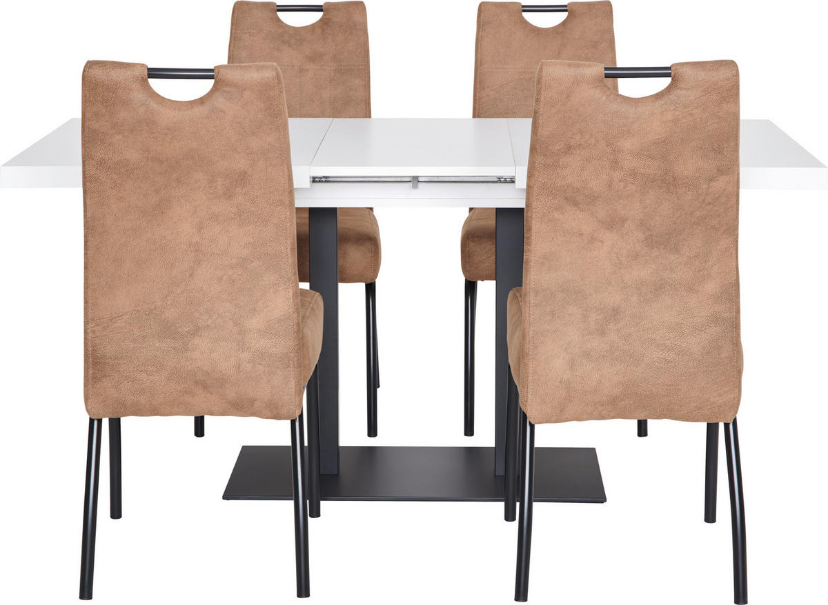 STOL ZA BLAGOVAONICU  crna, bijela  drvni materijal      - bijela/crna, Moderno, drvni materijal/metal (120/80/75cm) - MID.YOU