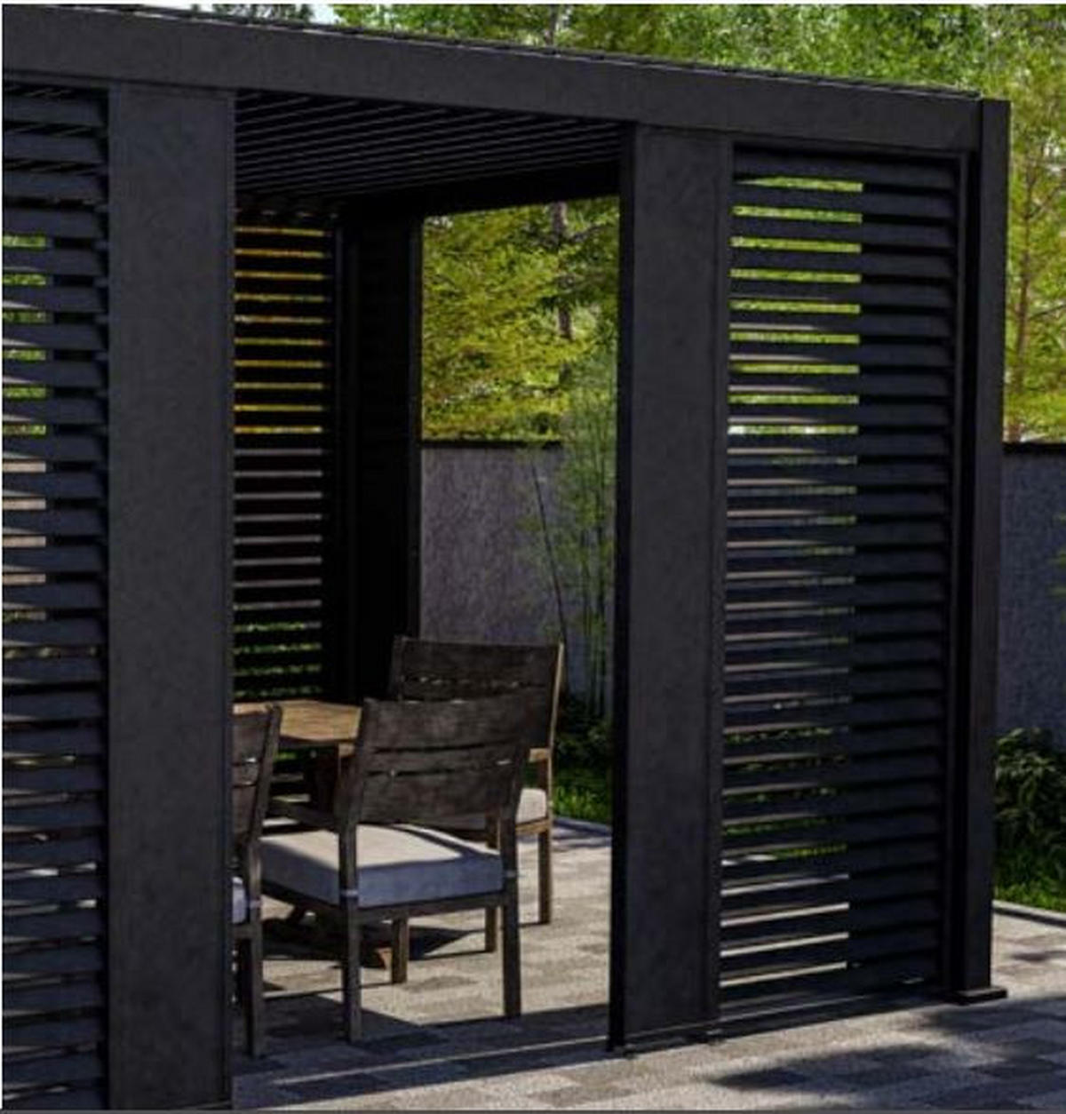PERGOLA-SEITENTEIL 31/235/6 cm  - Anthrazit, MODERN, Metall (31/235/6cm) - Gardenson
