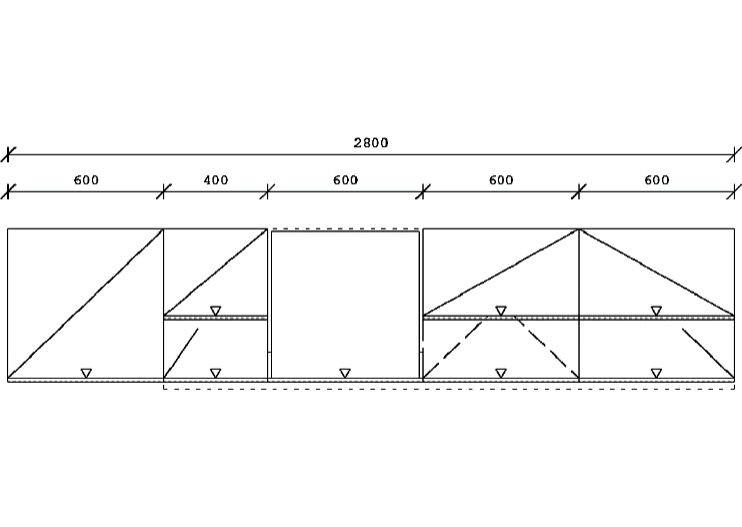 KUHINJSKI BLOK BREZ APARATOV - črna/barve hrasta, Basics, kovina/leseni material (280cm) - Impuls