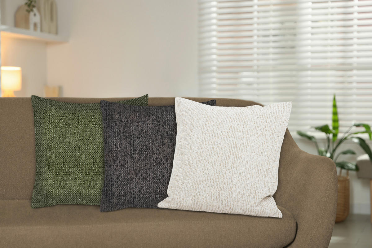 ZIERKISSEN  45/45 cm   - Dunkelgrün, Basics, Textil (45/45cm) - Novel