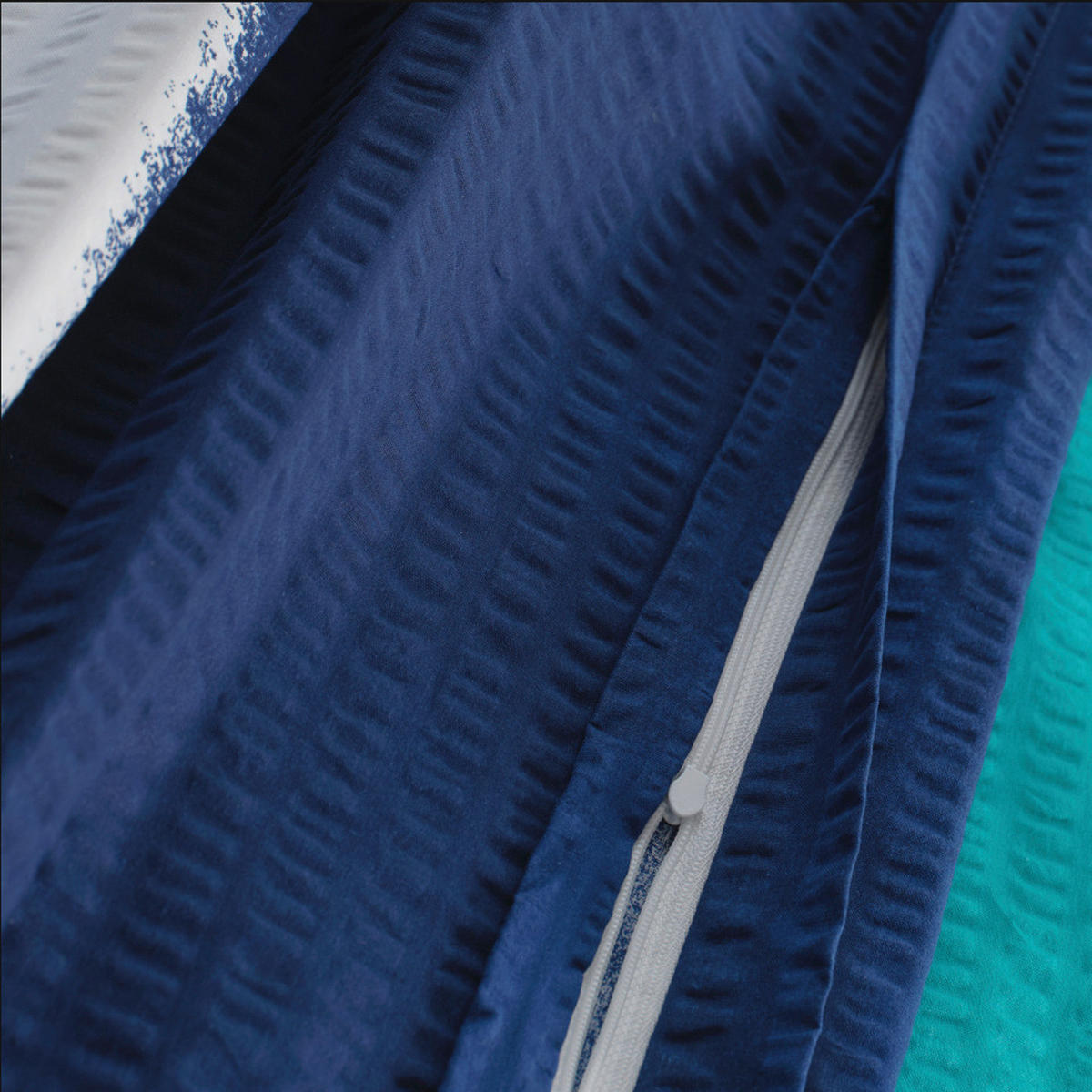 BETTWÄSCHE Seersucker 200/200 cm  - Blau, Design, Textil (200/200cm) - Florella