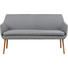 SOFA in Textil Hellgrau - Eichefarben/Hellgrau, KONVENTIONELL, Holz/Textil (159/86/56cm) - Carryhome SOFA in Textil Hellgrau - Eichefarben/Hellgrau, KONVENTIONELL, Holz/Textil (159/86/56cm) - Carryhome