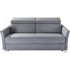 SCHLAFSOFA Flachgewebe Dunkelgrau  - Dunkelgrau/Silberfarben, Design, Holz/Textil (185/100/100cm) - Bali