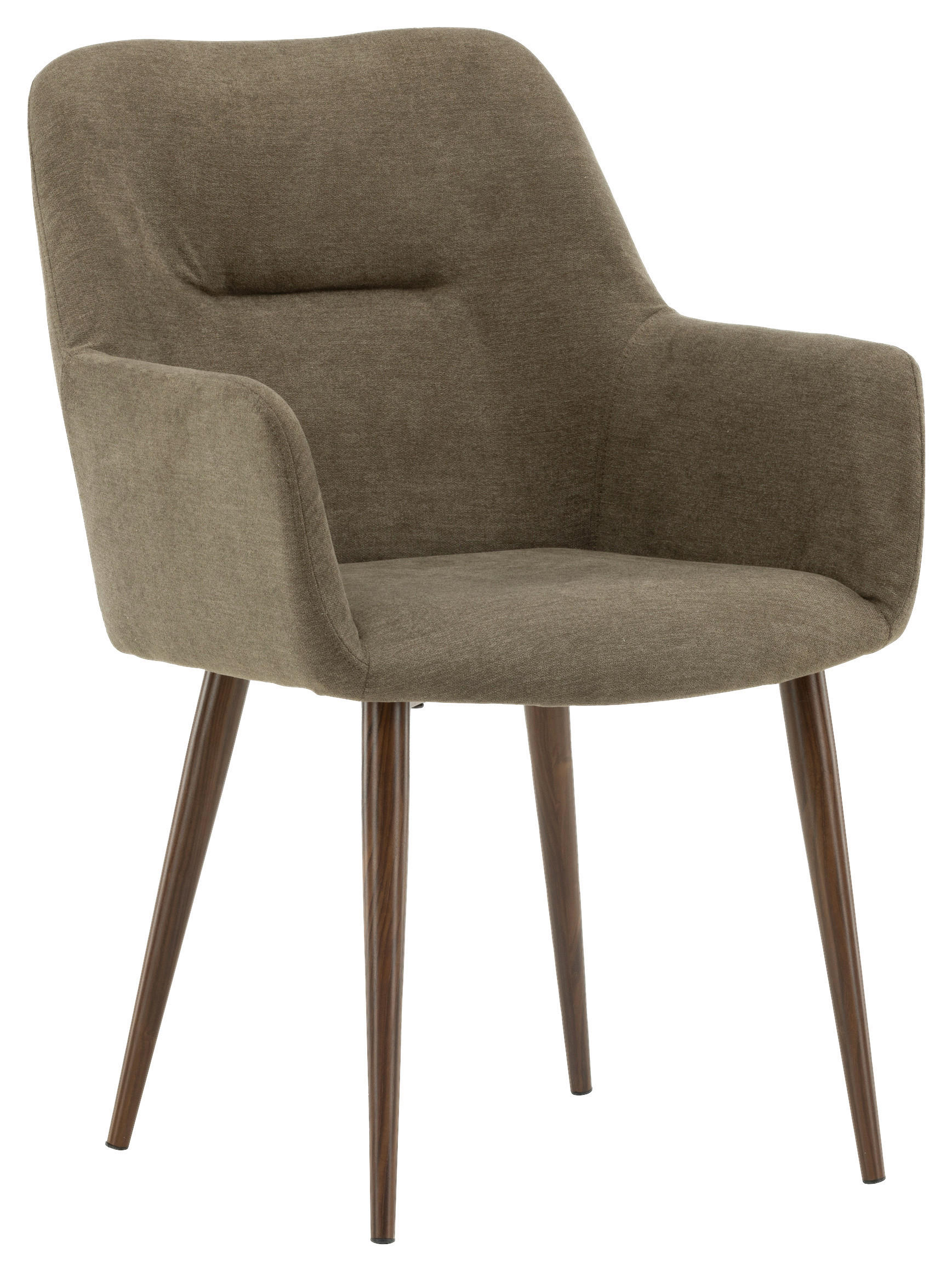 STUHL-SET  in Stahl Flachgewebe  - Dunkelgrau/Braun, Design, Textil/Metall (60/90/62cm) - Livetastic
