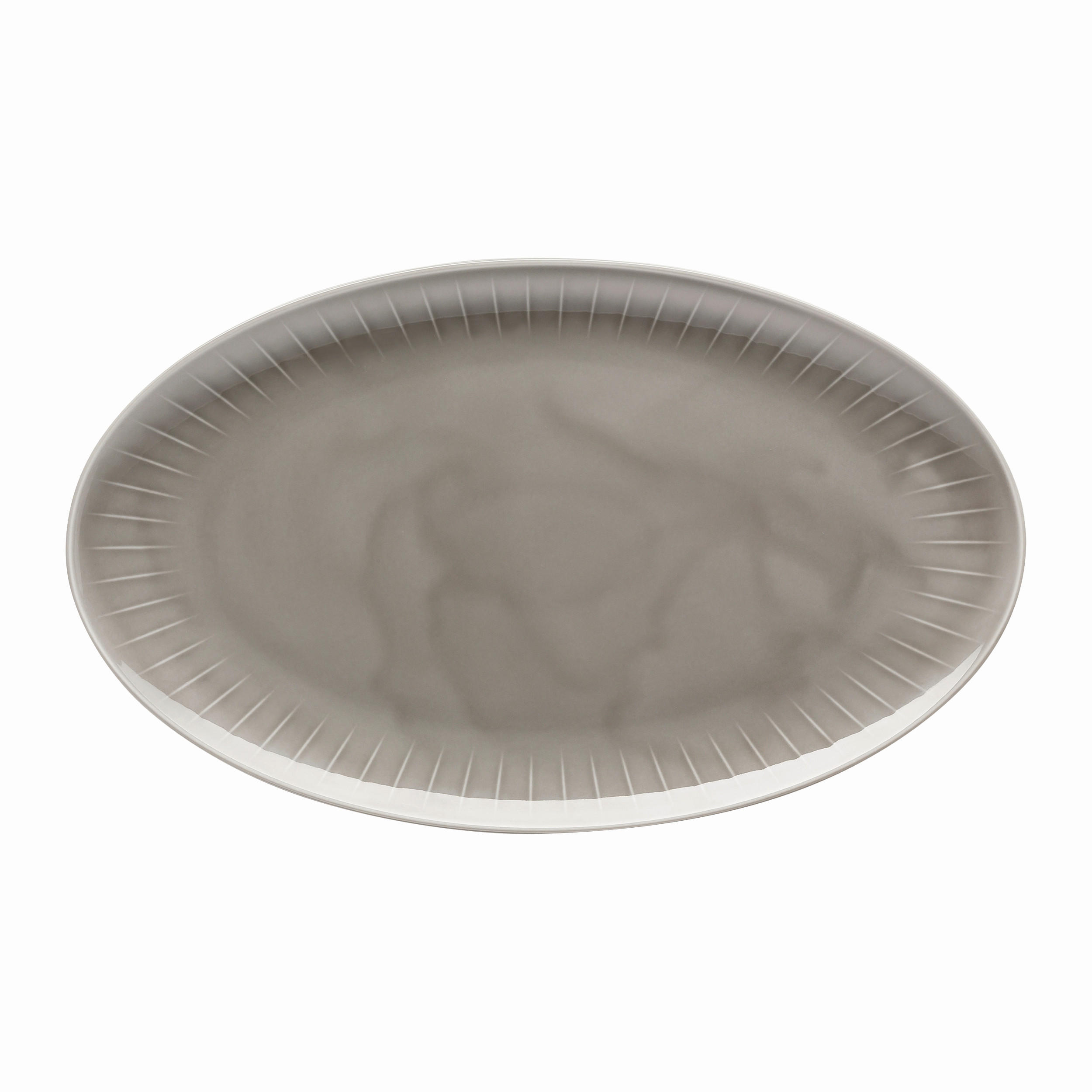 TANJIR  38 cm           - siva, Osnovno, keramika (38cm) - Rosenthal