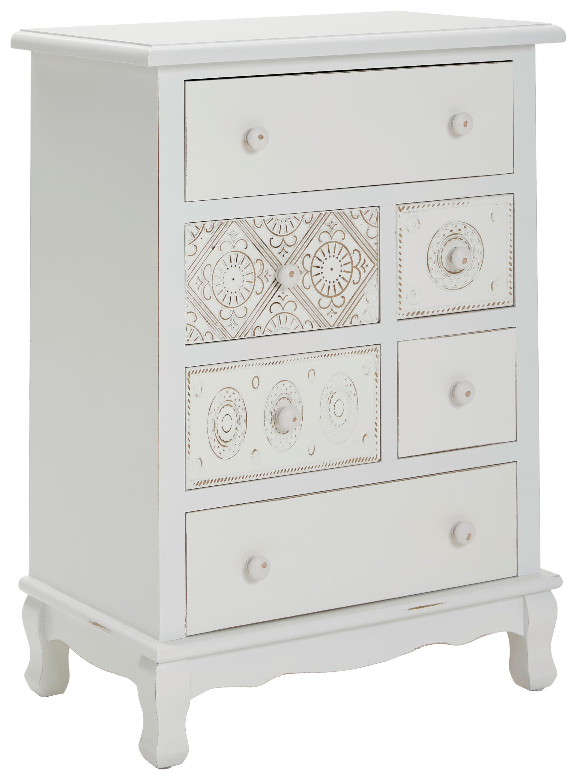 KOMMODE  in 60/81/35 cm  - Weiß, ROMANTIK / LANDHAUS, Holz/Holzwerkstoff (60/81/35cm) - Landscape