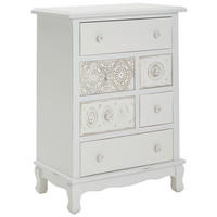 KOMMODE 60/81/35 cm Weiss  - Weiss, Romantik / Landhaus, Holz/Holzwerkstoff (60/81/35cm) - Landscape