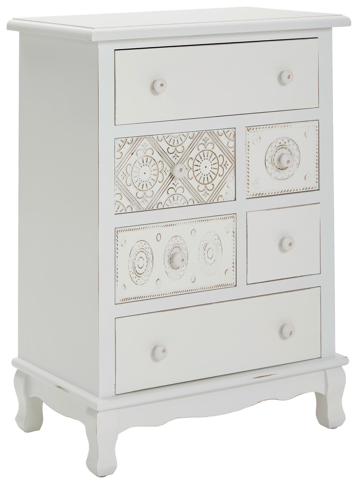 KOMMODE 60/81/35 cm Weiss  - Weiss, Romantik / Landhaus, Holz/Holzwerkstoff (60/81/35cm) - Landscape