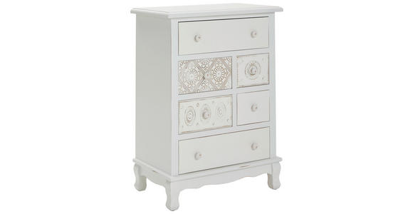 KOMMODE  in 60/81/35 cm  - Weiß, ROMANTIK / LANDHAUS, Holz/Holzwerkstoff (60/81/35cm) - Landscape