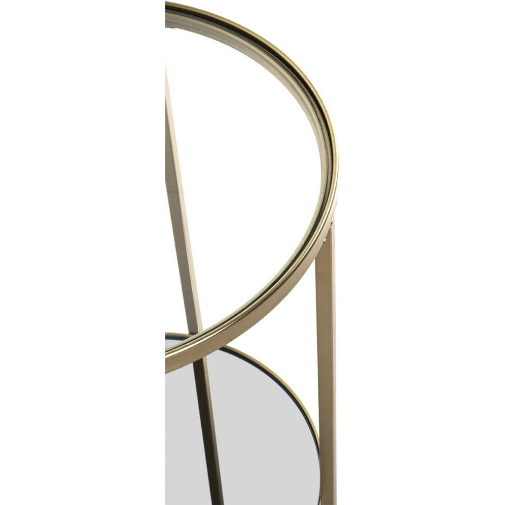 Thumbnail - Couchtisch Porto, Klar, Gold, Metall, Glas, rund, eckig, 39x55x39 cm, offenes Fach, Wohnzimmer, Wohnzimmertische, Coucht...