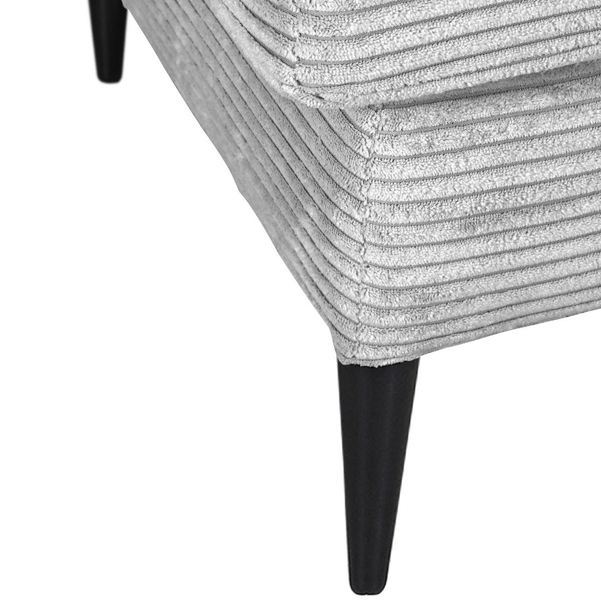 HOCKER in Textil Hellgrau  - Hellgrau/Schwarz, Konventionell, Holz/Textil (89/45/63cm) - Carryhome