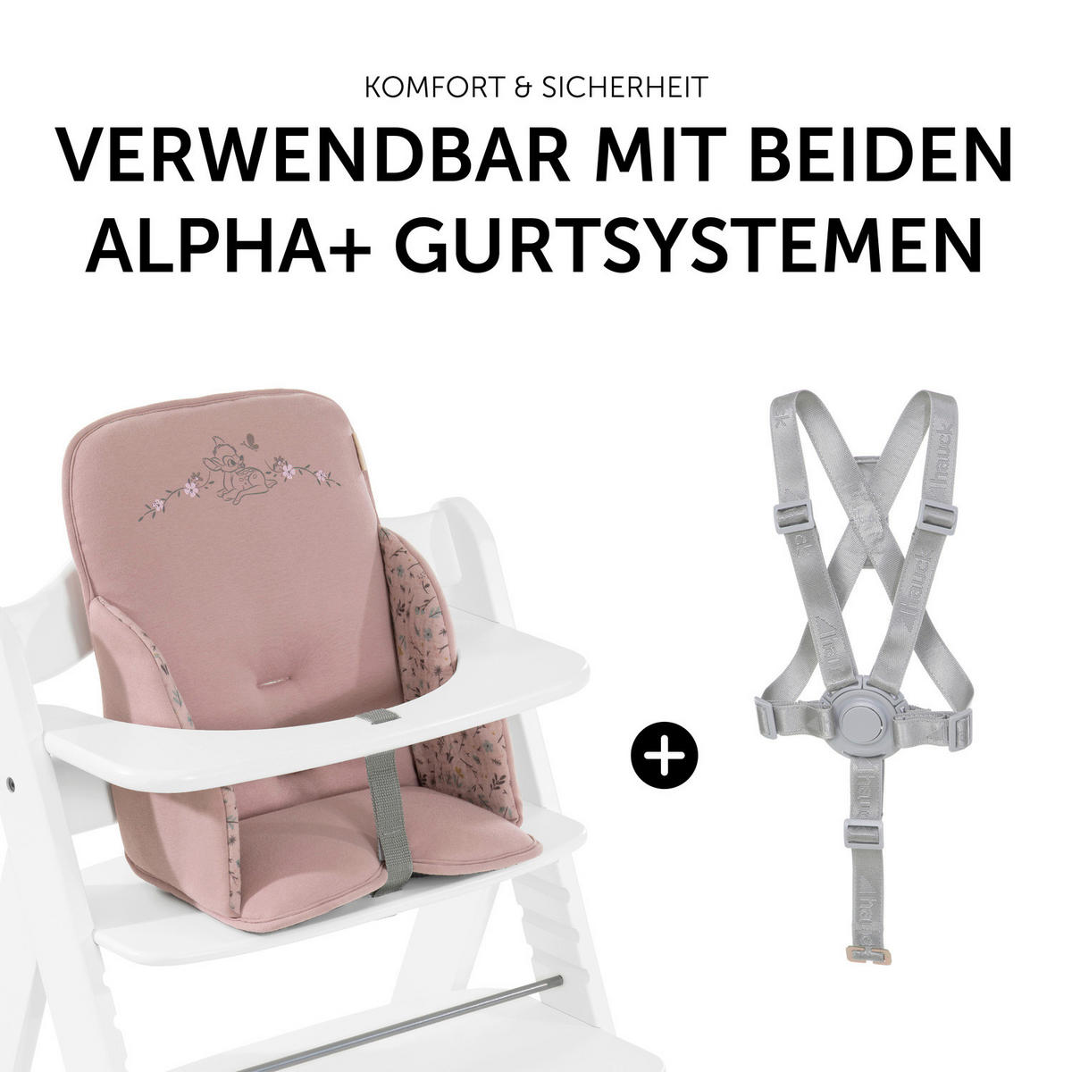SITZVERKLEINERER BAMBI  - Altrosa, Trend, Textil (15/30/36cm) - Hauck