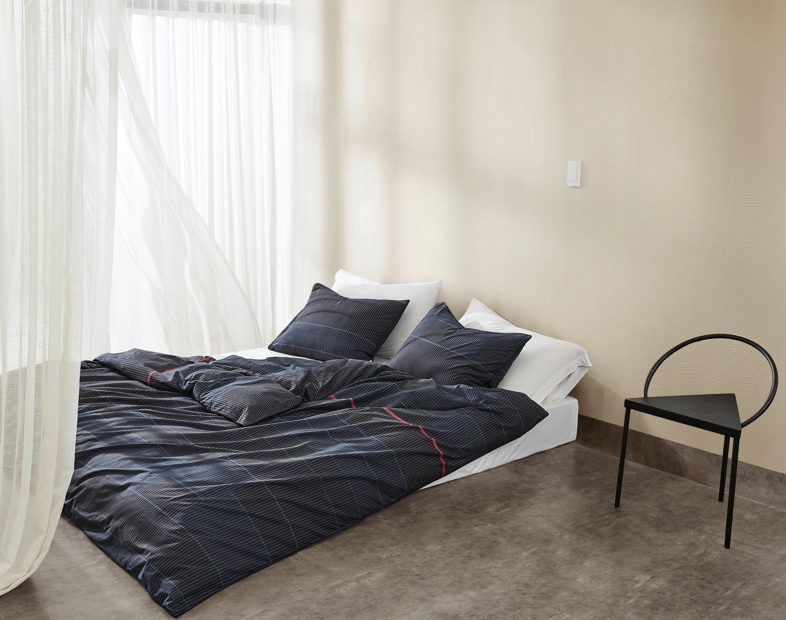 Calvin Klein Bettwäsche Printed Essentials Dunkelblau 155x220 cm
