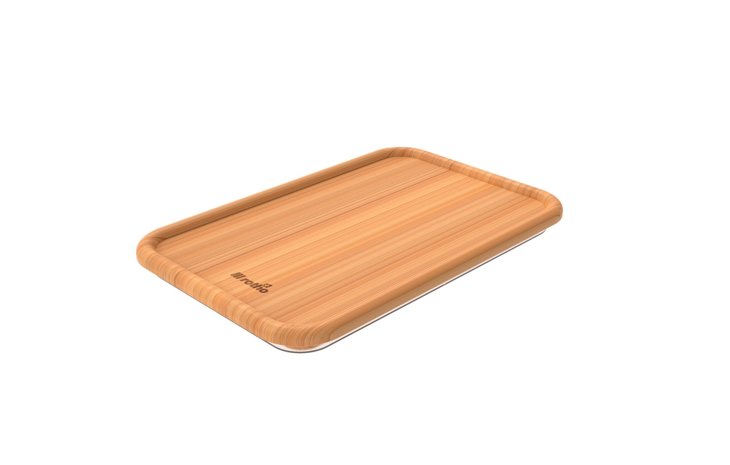DECKEL  - Braun, Basics, Holz (21,9/14,4/2cm) - Rotho