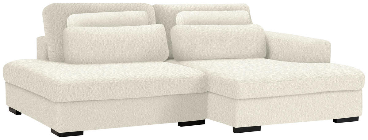 ECKSOFA Chenille Beige  - Beige/Schwarz, Design, Kunststoff/Textil (223/158cm) - Lomoco
