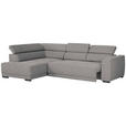 ECKSOFA Dunkelgrau Struktur  - Dunkelgrau/Schwarz, Design, Kunststoff/Textil (205/284cm) - Xora