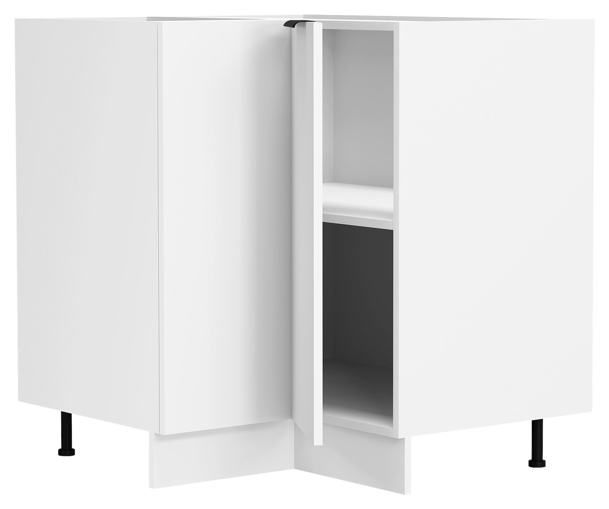 ECKUNTERSCHRANK 76/93/76 cm  - Weiss/Schwarz, Trend, Holzwerkstoff/Kunststoff (76/93/76cm) - MID.YOU