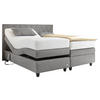 BOXSPRINGBETT 180/200 cm  in Grau  - Schwarz/Grau, Design, Kunststoff/Textil (180/200cm) - RUF Betten