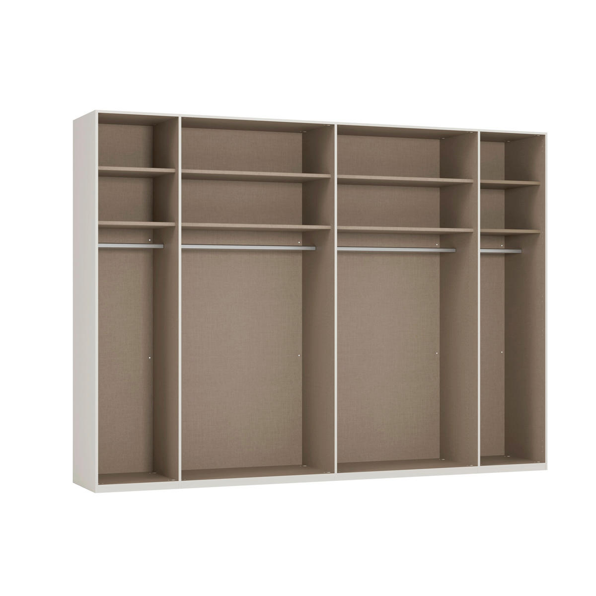 DREHTÜRENSCHRANK 301/223/60 cm,  in Champagner, 6 Tür(en)  - Champagner/Schwarz, Design, Glas/Holzwerkstoff (301/223/60cm) - Novel