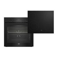 BACKOFENSET  - Schwarz, Basics, Glas/Metall (59.4/59.5/56.7cm) - Beko