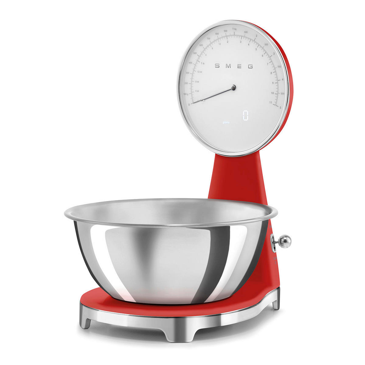 ELEKTRISCHE KÜCHENWAAGE 50's Style  - Rot, Trend, Kunststoff (18/31.5/25cm) - SMEG