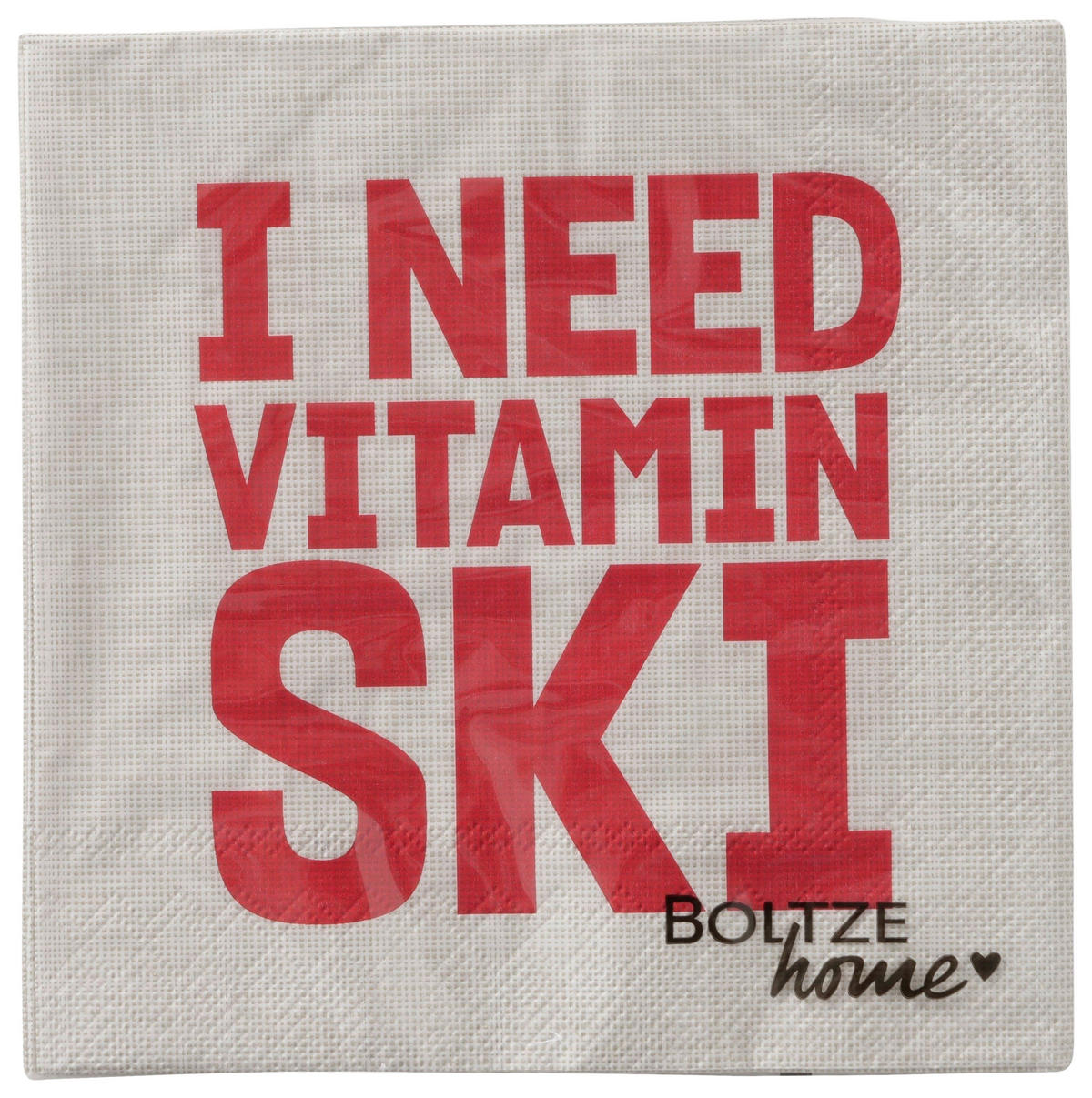 SERVIETTE    - Beige/Rot, Trend, Papier (16,5/16,5/3cm)