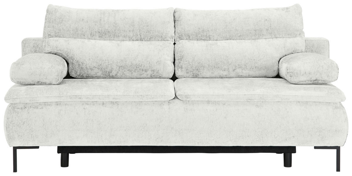 BOXSPRINGSOFA  mit Stoffauswahl Webstoff Naturfarben  - Schwarz/Naturfarben, Design, Textil/Metall (202/93/100cm) - Novel