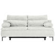 BOXSPRINGSOFA in Webstoff Naturfarben  - Schwarz/Naturfarben, Design, Textil/Metall (202/93/100cm) - Novel