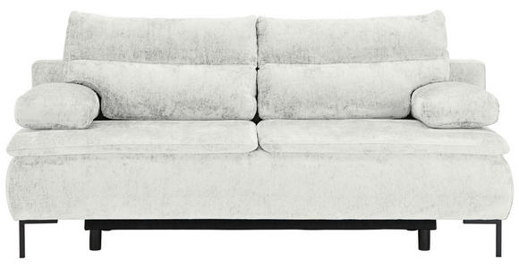 BOXSPRINGSOFA Webstoff Naturfarben - Schwarz/Naturfarben, Design, Textil/Metall (202/93/100cm) - Novel