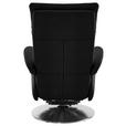 RELAXSESSEL in Leder Schwarz  - Edelstahlfarben/Schwarz, Design, Leder/Metall (78/112/85cm) - Cantus