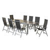 GARTENSET Aluminium  - Silberfarben/Schwarz, MODERN, Textil/Metall - Gardenson