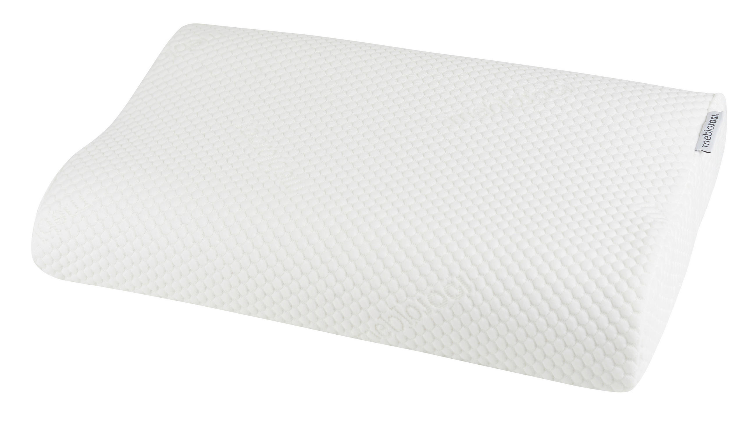 ANATOMSKI VZGLAVNIK  - bela, Basics, tekstil (65/43/11,5cm) - Meblojogi