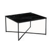 COUCHTISCH 80/80/45 cm quadratisch Schwarz  - Schwarz, Design, Glas/Metall (80/80/45cm) - Livetastic