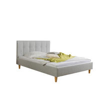 POLSTERBETT  in Hellgrau,  - Hellgrau/Naturfarben, MODERN, Holz/Textil (145/99/216cm) - Livetastic