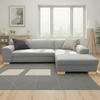 ECKSCHLAFSOFA  TINOS Silberfarben Webstoff  - Beige/Silberfarben, Basics, Textil (273/157cm) - MID.YOU