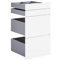 SADA ZÁSUVEK, vysoce lesklá bílá, 45,3/83/46,8 cm - vysoce lesklá bílá, Konvenční, kompozitní dřevo (45,3/83/46,8cm) - Hom`in