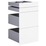 SCHUBLADENSET 45,3/83/46,8 cm   - Weiß Hochglanz, KONVENTIONELL, Holzwerkstoff (45,3/83/46,8cm) - Hom`in