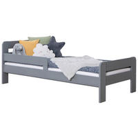BETT 100/200 cm  in Hellgrau  - Hellgrau/Naturfarben, MODERN, Holz (100/200cm) - Livetastic