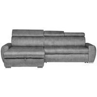 ROHOVÁ SEDAČKA, textil, šedá - šedá/bílá, Design, textil/plast (276/173cm) - Stylife