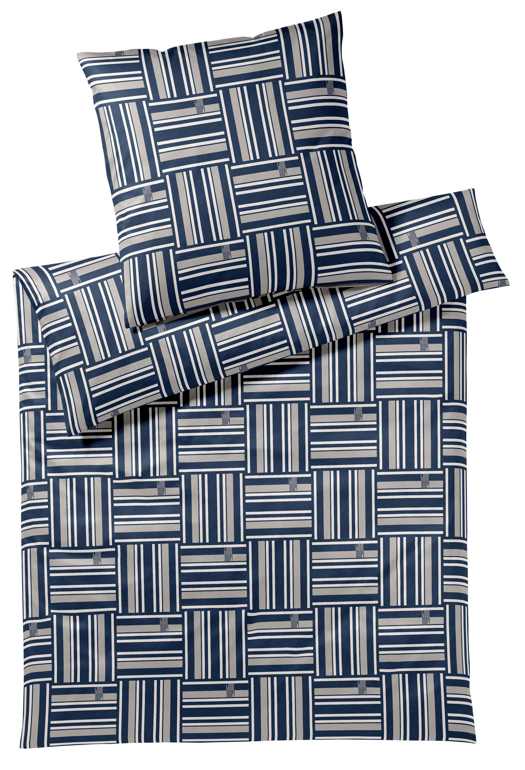 WENDEBETTWÄSCHE Makosatin 140/200 cm  - Blau, Design, Textil (140/200cm) - Joop!