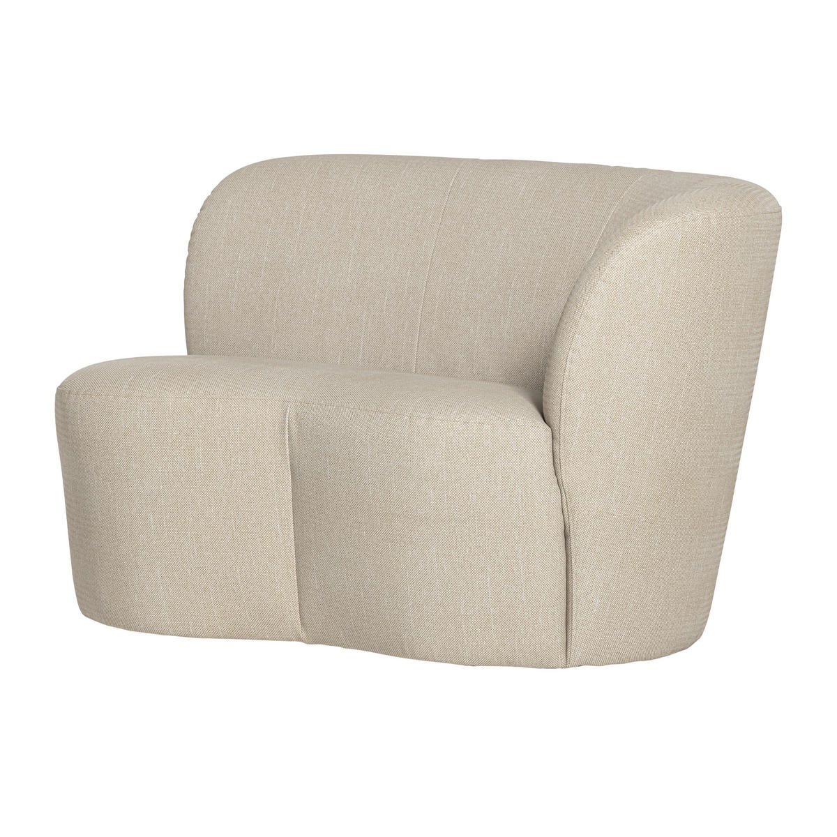LOUNGESOFA  - Sandfarben, MODERN, Textil (112/80cm) - Livetastic